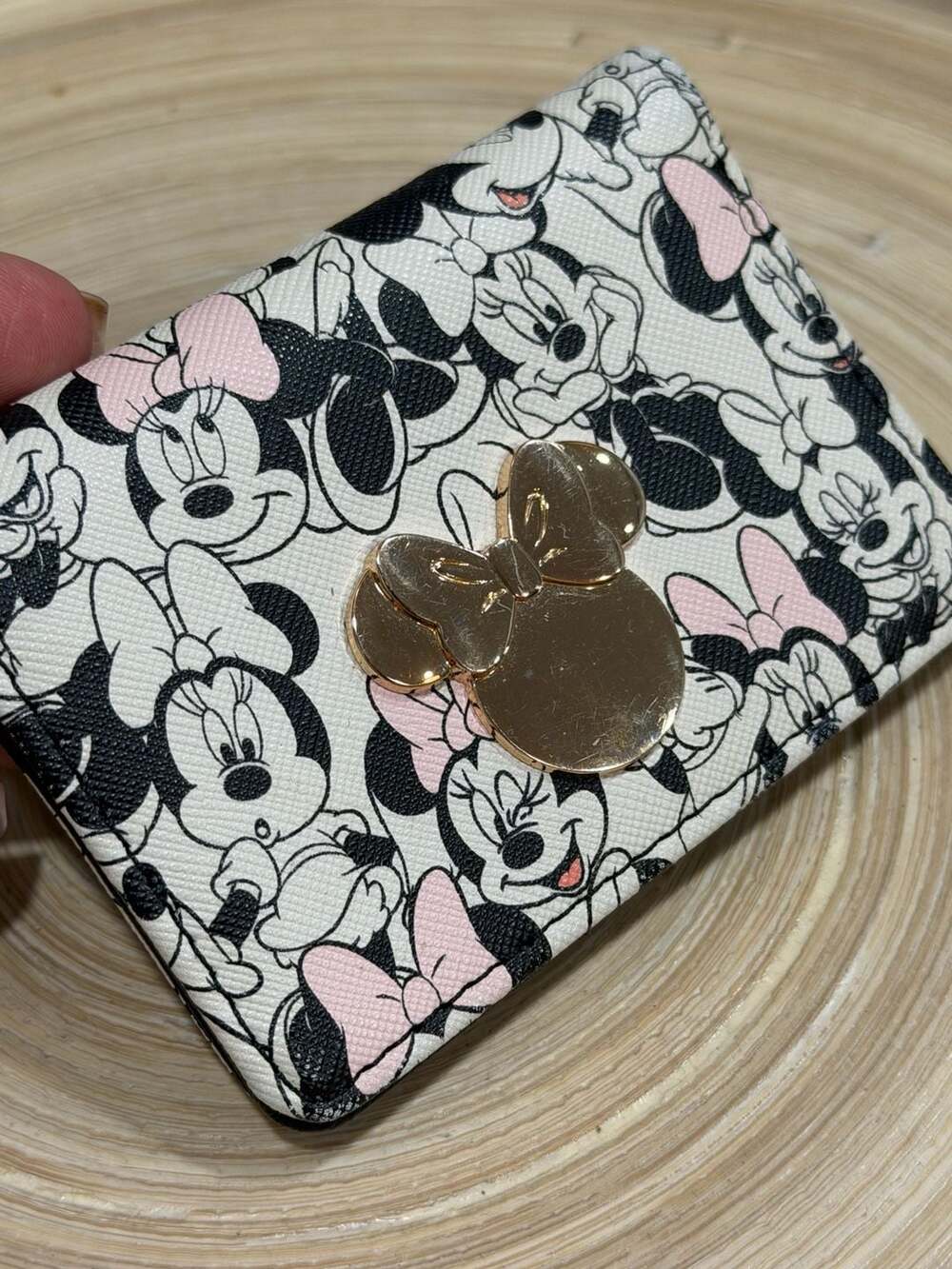 Disney Parks Minnie Mouse Black and White Expressions Cardholder Wallet